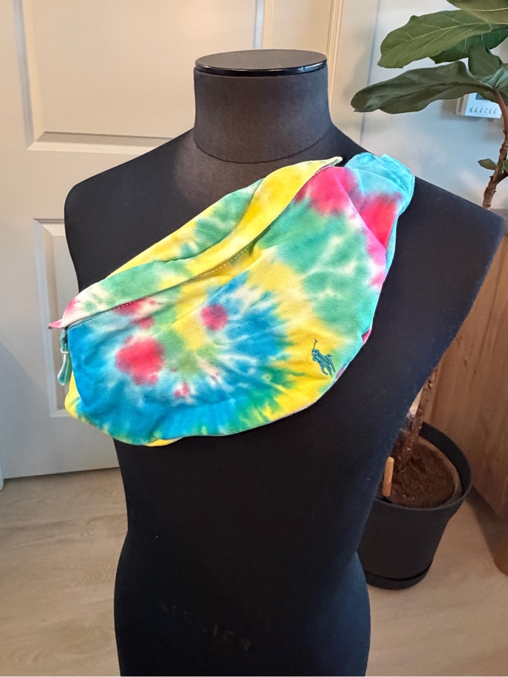 Polo by Ralph Lauren Tie-Dye Crossbody Sling Bag in Blue, Yellow, Green, Pink